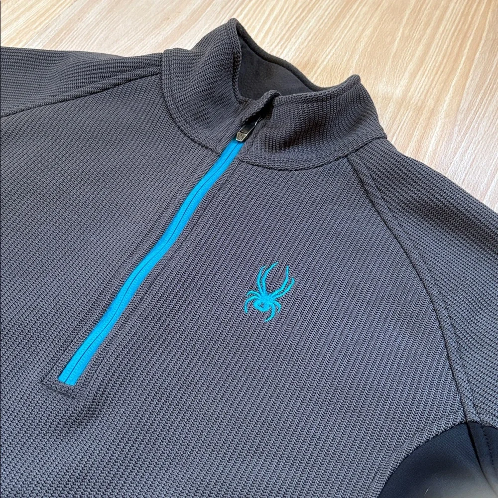 Spyder core sweater 1/4 zip jacket black gray